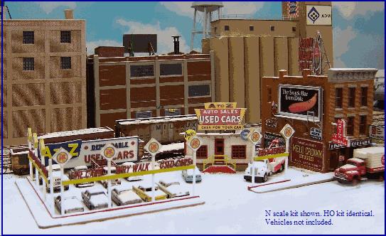 Blair Line 097 N A-to-Z Used Cars Laser-Cut Building Kit
