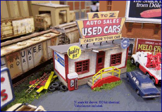 Blair Line 097 N A-to-Z Used Cars Laser-Cut Building Kit
