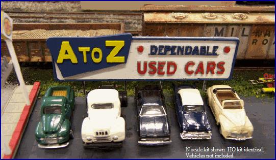 Blair Line 097 N A-to-Z Used Cars Laser-Cut Building Kit