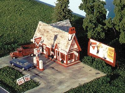 Blair Line 181 HO Ernie's Gas Station Laser-Cut Building Kit