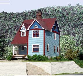 Branchline 618 HO Woodward House Laser Art Structure Kit