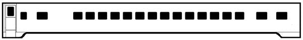 Brass Car Sides 30 HO Northern Pacific Post-War North Coast Limited