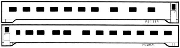 Brass Car Sides 28 HO Pullman 14-4 Sleeper