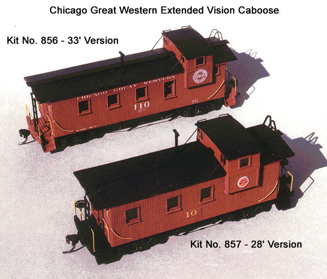 American Model Builders 857 Laser Art CGW Wood Caboose 28' Extended Vision Kit