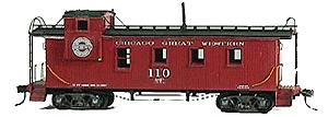 American Model Builders 856 Laser Art CGW Wood Caboose 33' Extended Vision Kit
