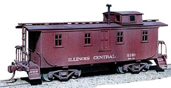 American Model Builders 852 Laser Art Illinois Central Caboose w/ Side Door Kit