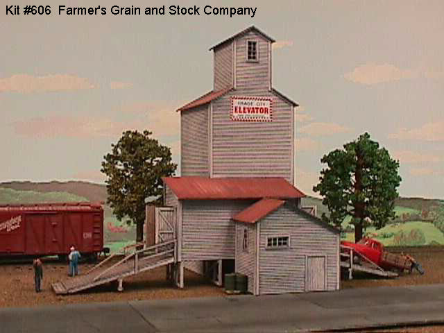 American Model Builders 606 Laser Art Farmer's Grain Stock w/ Ramps N Scale Kit