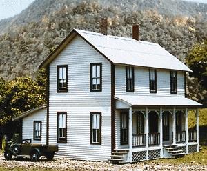 American Model Builders 140 HO Two Story Farm House Laser Art Kit