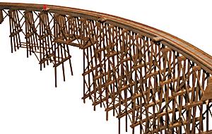 JV Models 4016 O Curved Trestle Wooden Bridge Kit
