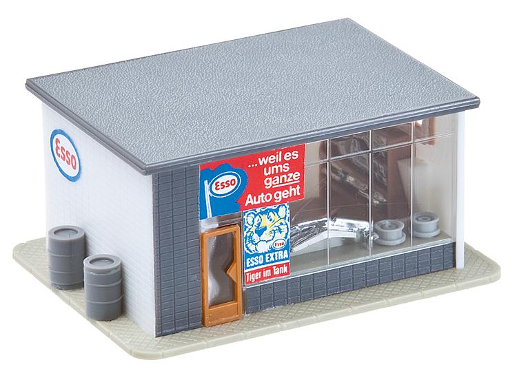 Faller 130296 HO Gas Station with Car Wash Building Kit – Trainz