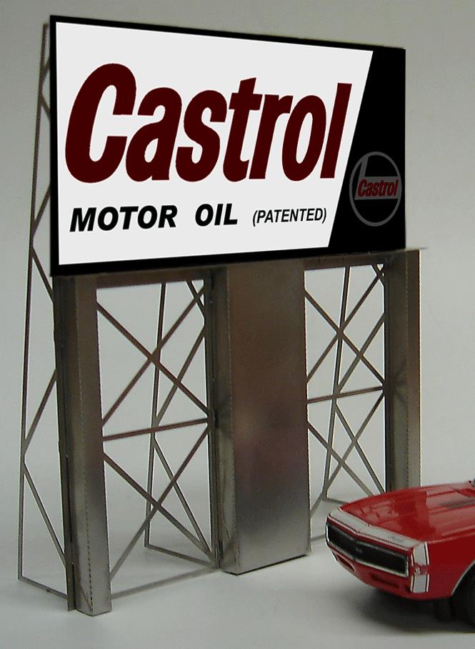 Miller Engineering 4381 HO/O Castrol Motor Oil Animated Billboard
