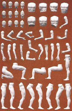 Preiser 45900 G Scale Unpainted Adam Model Plastic Figure Kit (Set of 6)
