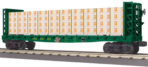 MTH 30-76490 O CNW Bulkhead Flat w/Lumber Load