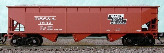 Bluford Shops 73632 N DSA 70 Ton Offset Side 3-bay Hopper Car (Set of 2)
