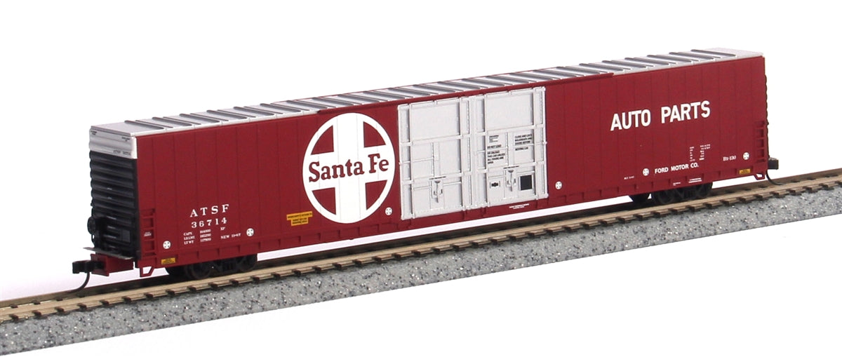Bluford Shops 86492 N Santa Fe 86' Double Door Auto Parts Boxcar (Set of 2)