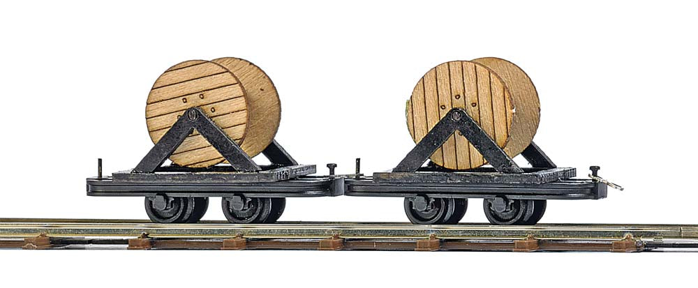 Busch 12208 Cable Reel Car w/Wood Cable Load - Ready to Run - Feldbahn