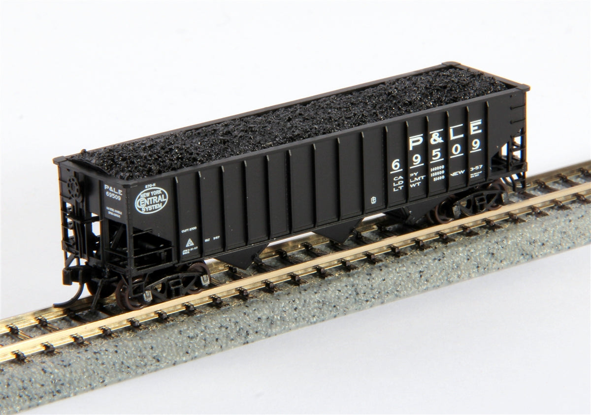 Bluford Shops 14162 N P&LE 70 Ton Ribside 3-Bay Open Hopper Car (Set of 2)
