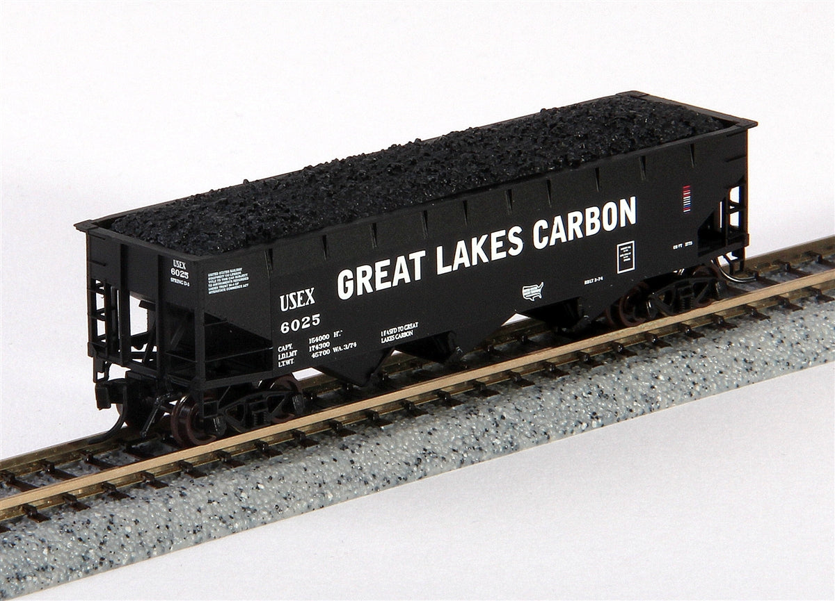 Bluford Shops 73482 N GLCX 70 Ton Offset Side 3-Bay Hopper Car (Set of 2)