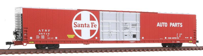 Bluford Shops 86492 N Santa Fe 86' Double Door Auto Parts Boxcar (Set of 2)