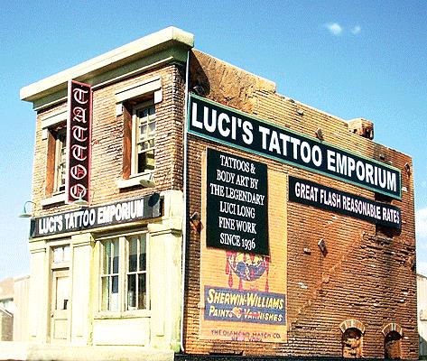 Downtown Deco 1050 HO Luci's Tattoo Emporium Kit