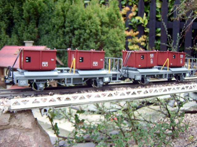 LGB 49140 RhB 2-Car Container Flat Car Set