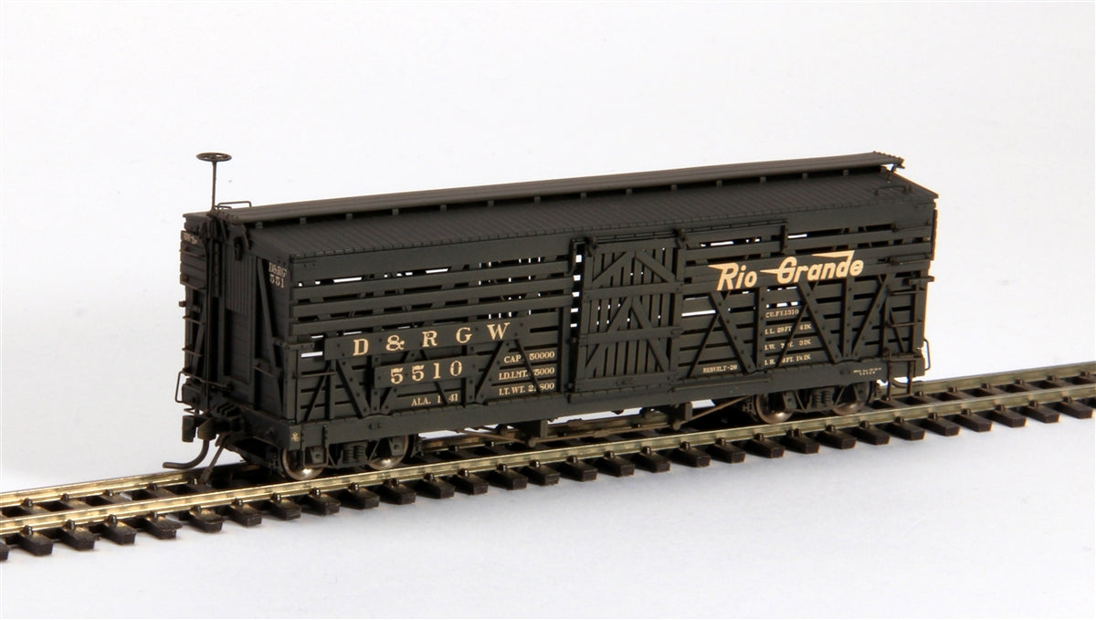 Blackstone Models 340226W HOn3 DRGW 5500-Series 30' Weathered Stock Car #5510