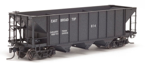 Blackstone Models 340701W HOn3 East Broad Top 3-Bay Hopper #814 - Weathered