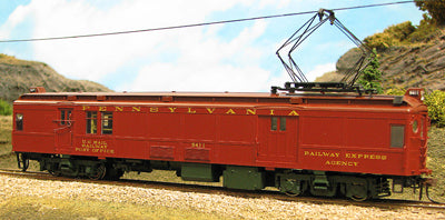 Con-Cor 194575 HO PRR Electric Non-Powered mP54 MU Baggage-Mail w/Pantograph