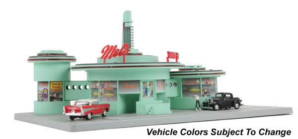 MTH 30-9188 O Mel's Operating Drive-In Diner – Trainz