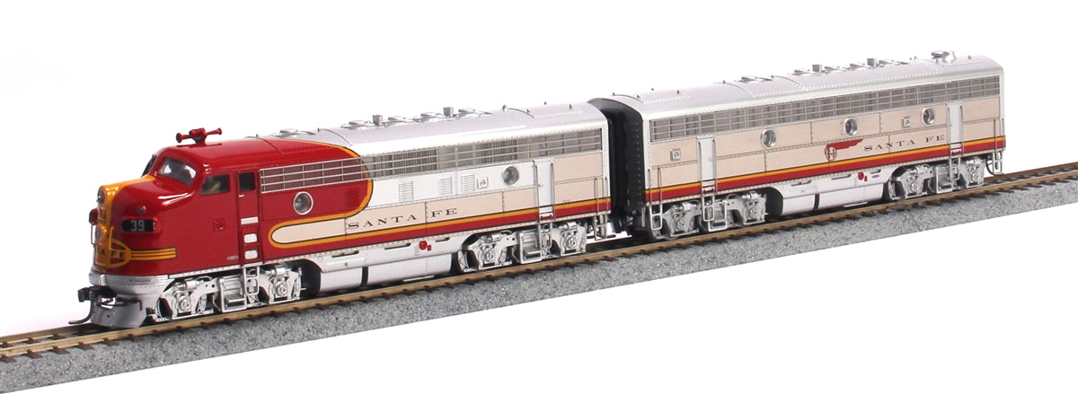 MTH 80-2117-0 HO Santa Fe F-7 A/B Diesel Locomotive Set - DCC Ready (Set of 2)