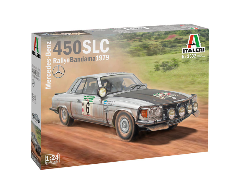 Italeri 3632 1:24 1979 Mercedes-Benz 450SLC Rallye Bandama Plastic Model Kit