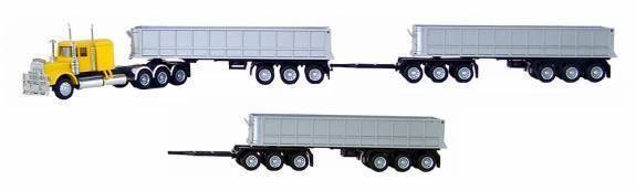 Herpa 6418 HO Australian Road Train Semi Truck with Kenworth Tractor