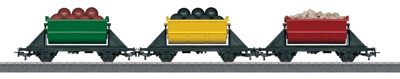 Marklin 44139 HO 3-Rail Dump Car Set with Loads