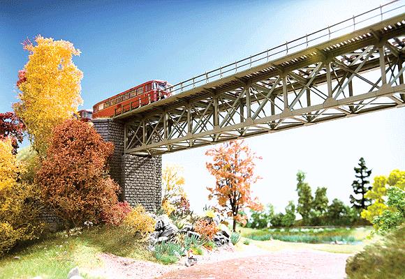 Noch 62810 N Steel Truss Bridge w/Cut-Stone Abutments Kit