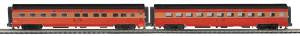 MTH 20-66216 O SP 70' Streamlined Slpr/Diner Passenger Car Set (Set of 2)