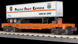MTH 30-76548 O PFE Flatcar w/Trailer