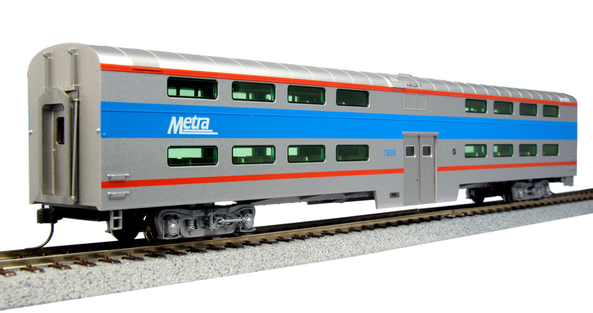 Kato 35-6036 HO Scale Chicago Metra Pullman Bi-Level Coach #7836