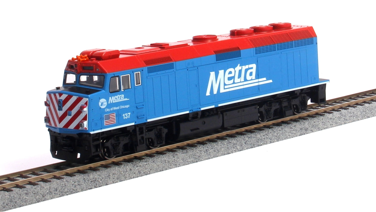 Kato 37-6571 HO Chicago Metra EMD F40PH Diesel Locomotive Standard DC #137