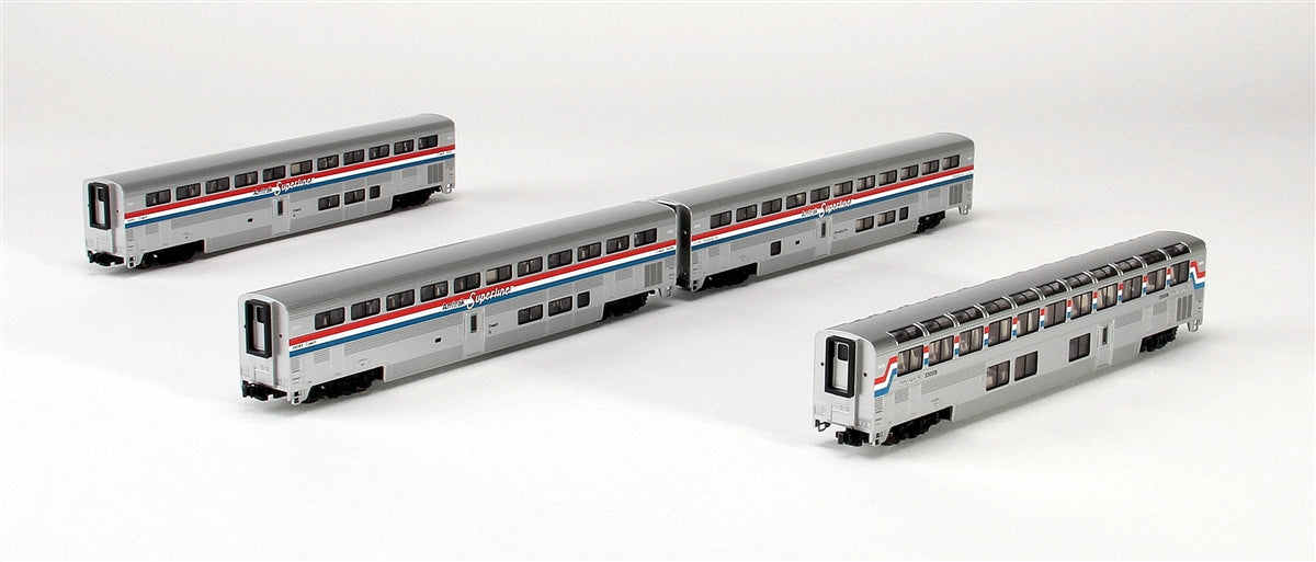 Kato 106-3518 N Amtrak Phase III Superliner Set B (Pack of 4) – Trainz