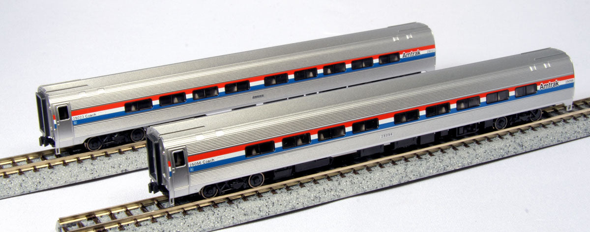 Kato 106-6291 N Amtrak Phase III Amfleet Coach Cars (Set of 2)