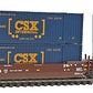 Kato 106-6170 N AOK MAXI-IV 53' Stack Cars w/CSX Containers #55358 (Set of 3)