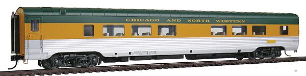 Walthers 932-15302 HO Chicago & North Western 85' P-S 52-Seat Coach Yellow/Green