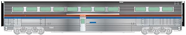 Walthers 920-13332 HO Amtrak 85' Budd Hi-Level Diner (Phase 2)