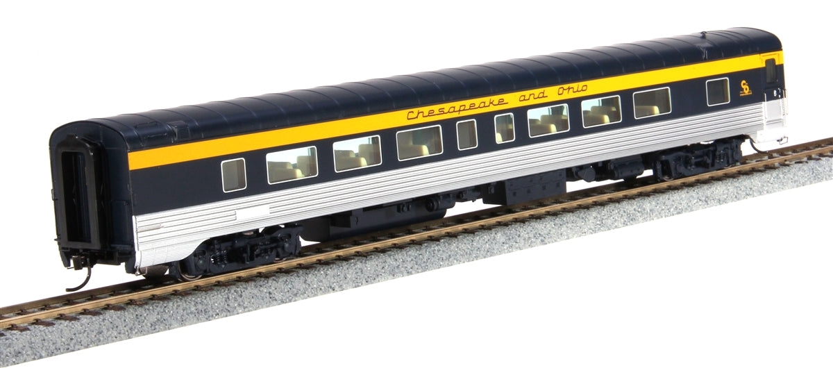 Walthers 9363 HO Chesapeake & Ohio 85' P-S 52-Seat Coach Fluted without Skirts