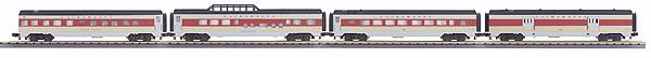 MTH 30-67731 O Lackawanna 60' Streamlined ABS Passenger Car Set (Set of 4)