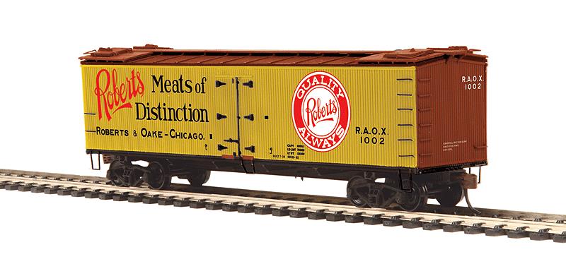 MTH 80-94051 HO R40-2 Roberts & Oake Meats Woodside Reefer Car