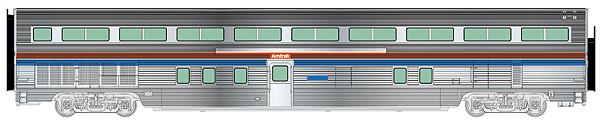 Walthers 920-13304 HO Amtrak 85' Budd Hi-Level 68-Seat Step-Down Coach
