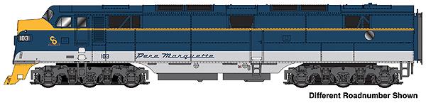 Walthers 920-40997 HO Pere Marquette EMD E7A Diesel #107 w/ Tsunami Sound & DCC