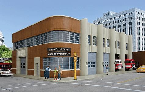 Walthers 933-3765 HO Fire Department Headquarters Building Kit