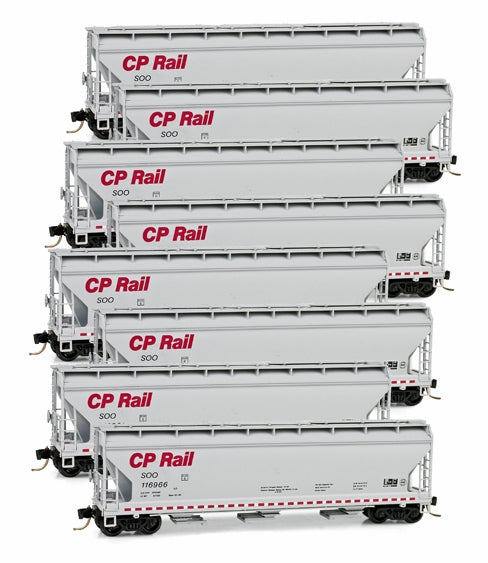 Micro-Trains 99300803 N CP SOO ACF 3-Bay Center Flow Covered Hopper (Set of 8)